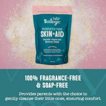 Oilogic Baby Essentials Oatmeal Epsom Salt Bath Soak, Skin & Aid - Fragrance-Free Bath Salts Gently Cleanses & Oatmeal Soothes Skin Discomforts Paraben-Free Epsom Salts for Soaking