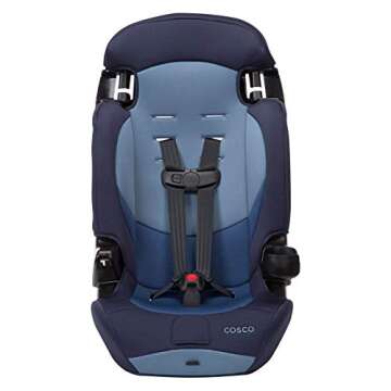 Cosco Kids Finale DX 2-in-1 Booster Car Seat, Forward Facing Toddler Car Seat (30-65 lbs) and Belt Positioning High Back Booster Seat (40-100 lbs), Sport Blue