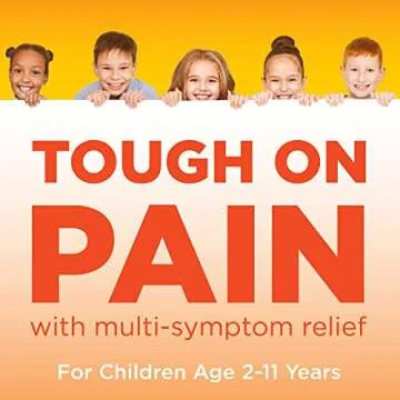 Amazon Basic Care Children's Ibuprofen Oral Suspension 100 mg per 5 mL, Pain Reliever and Fever Reducer, Non-Staining Dye-Free Berry , For Sore Throat, Headache and Toothache, 8 fl oz (Pack of 1)