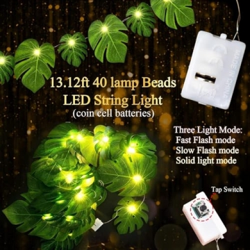GuassLee 40 LED Hawaiian String Lights for Parties