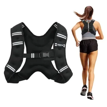 ZUETK Weighted Vest, 6lb-30lb Options with Reflective Stripe, Ideal for Workout, Running, Fitness, W...