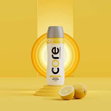 CORE Hydration+ Immunity Nutrient Enhanced Water with Vitamin C and Zinc, 12 Bottles of 23.9 Fl Oz