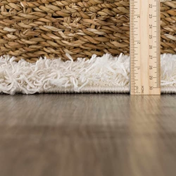 Hauteloom Atira Checkered Shag Area Rug for Comfort