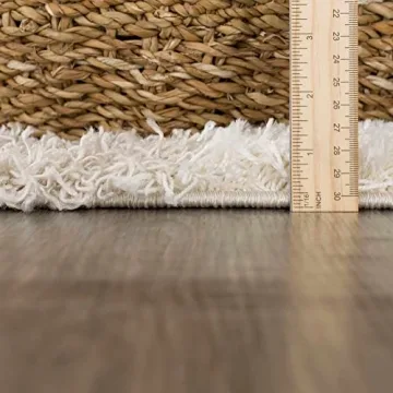 Hauteloom Atira Checkered Shag Area Rug for Comfort