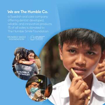 The Humble Co. Floss Picks (200 Count) – Plant Based Dental Floss Picks with Grip Handle for Superior Oral Care, Dental Hygiene, and Gum Health, Cruelty Free Tooth Floss Picks (Charcoal)