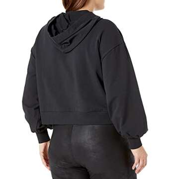 The Drop Women's Mayla Boxy Cropped Hoodie, Black, M