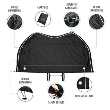 Team Obsidian XL Heavy Duty Outdoor Bike Cover for 2 Bikes