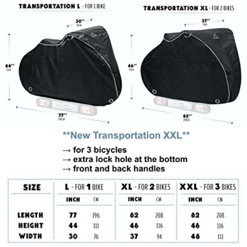 Team Obsidian XL Heavy Duty Outdoor Bike Cover for 2 Bikes