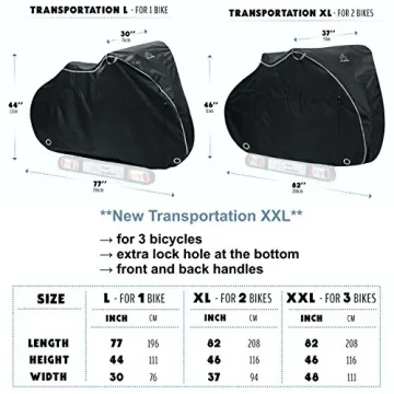 Team Obsidian XL Heavy Duty Outdoor Bike Cover for 2 Bikes
