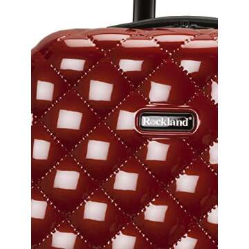 Rockland Expandable Spinner Luggage - 3-Piece Red Set