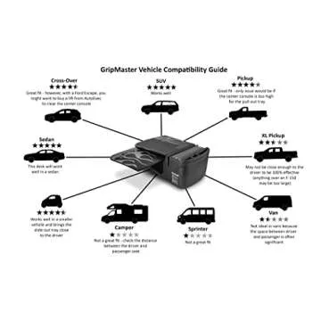AutoExec AUE10020 GripMaster Car Desk Birch Finish