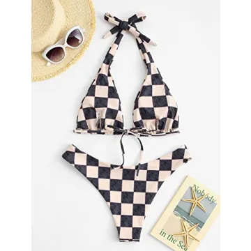 ZAFUL Triangle Bikini - Trendy Halter Set for Women