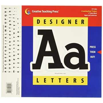 CTP Fancy Black Punch-Out Letters for Classroom – Essential Homeschool Supplies – Top Back To Sc...