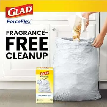 Glad ForceFlex Trash Bags 13 Gal - Sturdy & Odor-Free