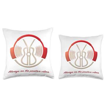 Mr YB Merch Always On The Positive Vibes Throw Pillow, 16x16, Multicolor