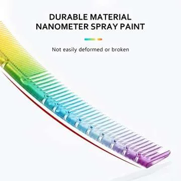 Patelai Rainbow Fine Tooth Combs for All Ages