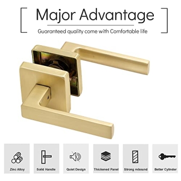 Linkaa Brushed Gold Door Handle - Stylish & Durable