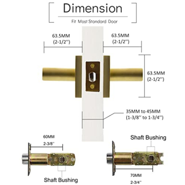 Linkaa Brushed Gold Door Handle - Stylish & Durable