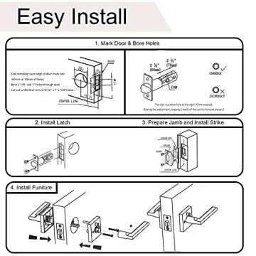 Linkaa Brushed Gold Door Handle - Stylish & Durable