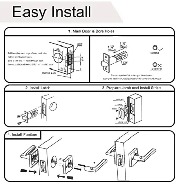 Linkaa Brushed Gold Door Handle - Stylish & Durable