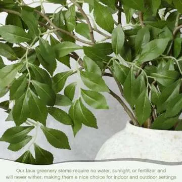 Daifunli 6pcs Faux Stems and Branches for Vase 31.5inch Fake Plants Artificial Greenery Stems Faux Branches for Home Vase Wedding Garden Farmhouse Table Mantel Decor