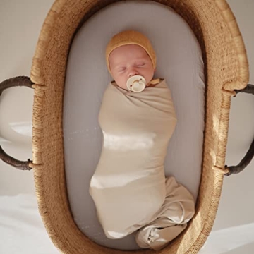 Mushie Ultra Soft Stretchy Baby Swaddle Blanket 47x47
