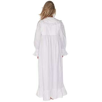 The 1 for U Sleepwear For Women - Button Down Nightgowns For Women, White, MD