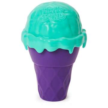 Kinetic Sand Scents, Ice Cream Cone Container, 6-Pack with 24oz of All-Natural Scented Play Sand (Amazon Exclusive), Sensory Toys for Ages 3 and up