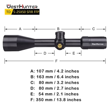 WestHunter 5-25x50 FFP Riflescope for Precision Shooting