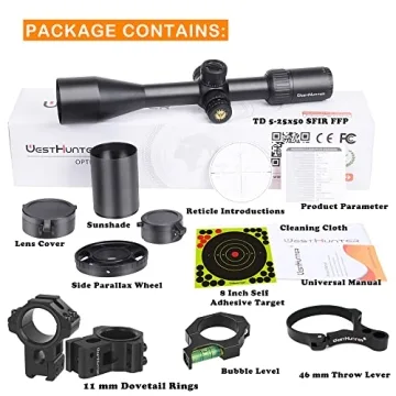 WestHunter 5-25x50 FFP Riflescope for Precision Shooting
