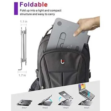 Brocoon Adjustable Laptop Stand for All Laptops - Ergonomic Design