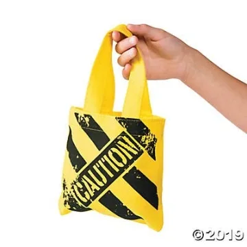 Mini Construction Zone Tote Bags for Birthday Fun
