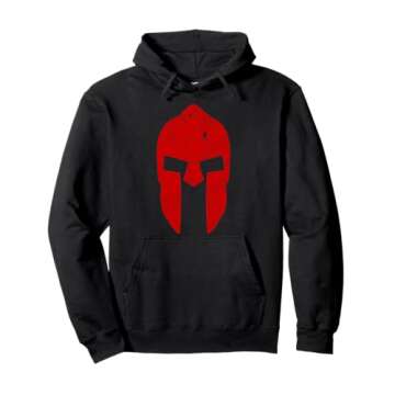 Spartan Warrior Helmet Gym Motivation Sparta Ancient Greece Pullover Hoodie