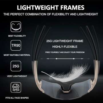 OULAIQI Cycling Sunglasses for Men and Women Outdoors