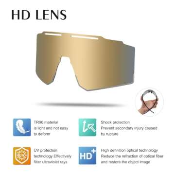 OULAIQI Cycling Sunglasses for Men and Women Outdoors