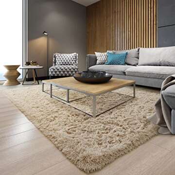 Wellber Fluffy Shaggy Rugs - Elegant Home Decor