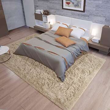 Wellber Fluffy Shaggy Rugs - Elegant Home Decor