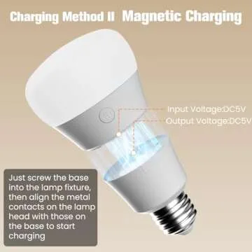 SCOPOW Rechargeable Light Bulb with Remote & Timer