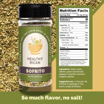 Healthy Rican Herbs Spice Seasoning Mix Adobo Sazon Sofrito Dry Non GMO No Preservatives MSG Artificial Coloring Gluten Free Diabetes Keto Friendly Whole 30 Approved Variety Bundle (3 Pack)