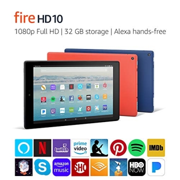 Fire HD 10 Tablet with Alexa, 10.1" Full HD Display, 32 GB Storage