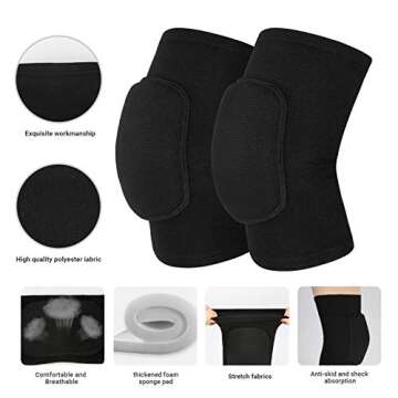 JMOKA Non-Slip Knee Brace Soft Knee Pads Breathable Knee Sleeve Knee Pads Volleyball Knee Pads Dance...