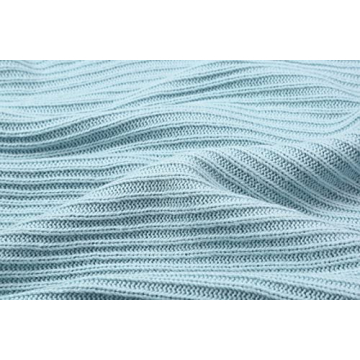 chouyatou Women's Turtleneck 2 Piece Outfits Ribbed Knit Sweater Midi Pencil Skirt Set (Small, Blue)