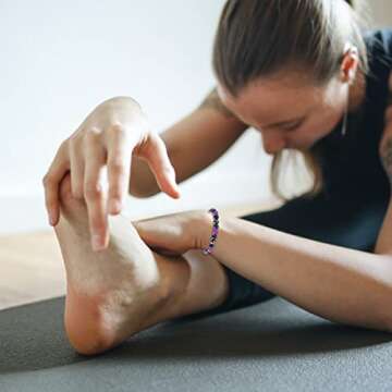 BOMAIL 10Pcs Triple Protection Bracelet - Hematite Black Obsidian Tiger Eye Stone Beaded Bracelets Set for Women Men Stress Relief Healing Yoga Stretch Bracelets for Bring Luck and Prosperity