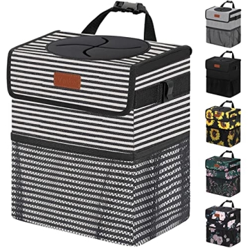 Vankor Cow Print Car Trash Can - Leak Proof, Waterproof & Stylish