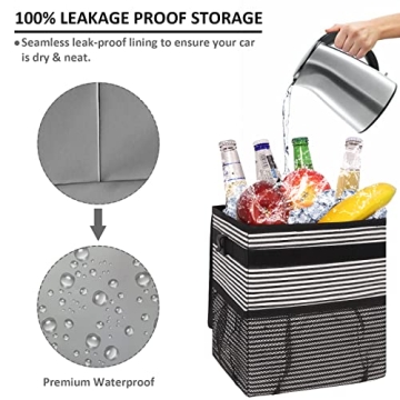 Vankor Cow Print Car Trash Can Leak Proof Waterproof