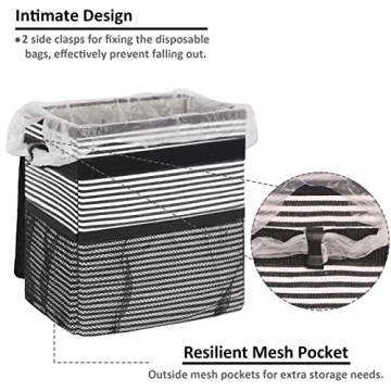 Vankor Cow Print Car Trash Can Leak Proof Waterproof