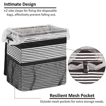 Vankor Cow Print Car Trash Can Leak Proof Waterproof