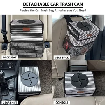 Vankor Cow Print Car Trash Can Leak Proof Waterproof