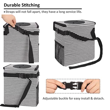 Vankor Cow Print Car Trash Can Leak Proof Waterproof