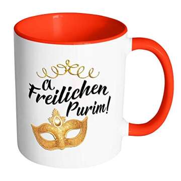 A Freilichen Purim - Happy Purim Gift Mug - FREE US shipping